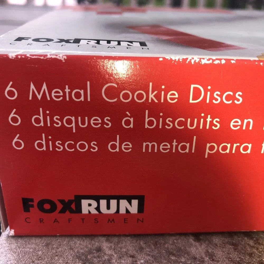Vtg Fox Run Cookie Press & Cake Decorator Pistol Grip Tips Cookie Discs Kit NEW